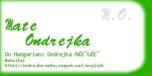 mate ondrejka business card